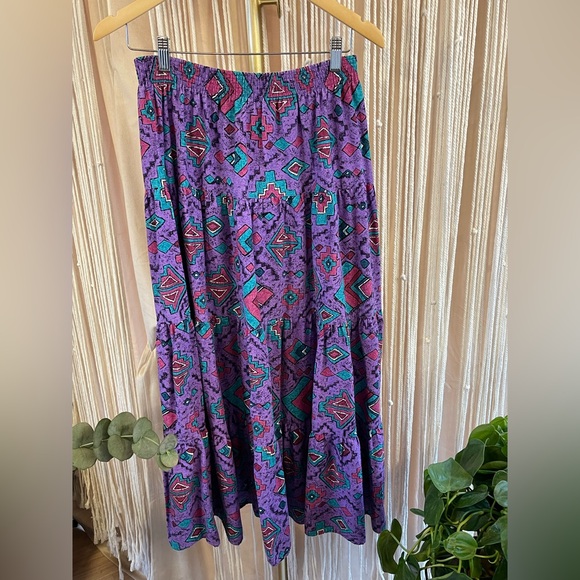 Vintage America America Geometric Print Skirt - Picture 5 of 7
